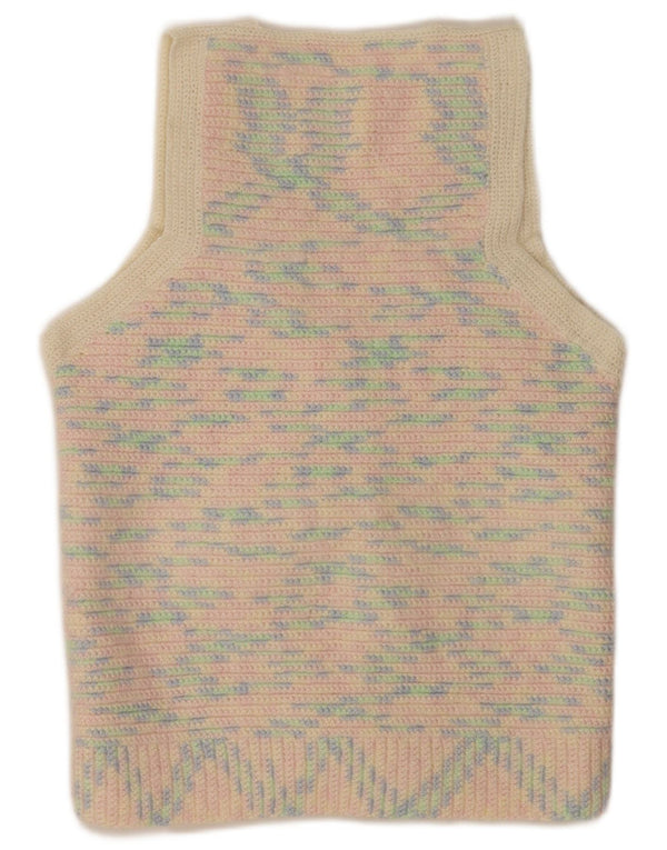 Vintage ženski kardigan džemper UK 14 srednje raznobojnih fleka