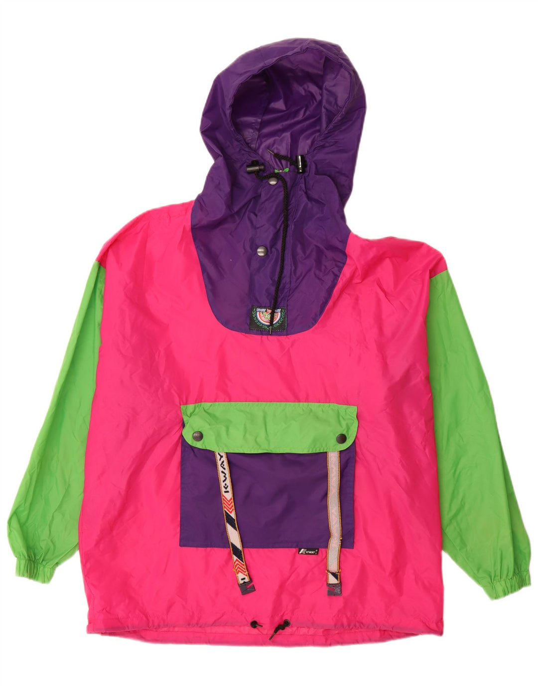 K-Way muški pulover kišna jakna UK 36 Mali raznobojni blok u boji