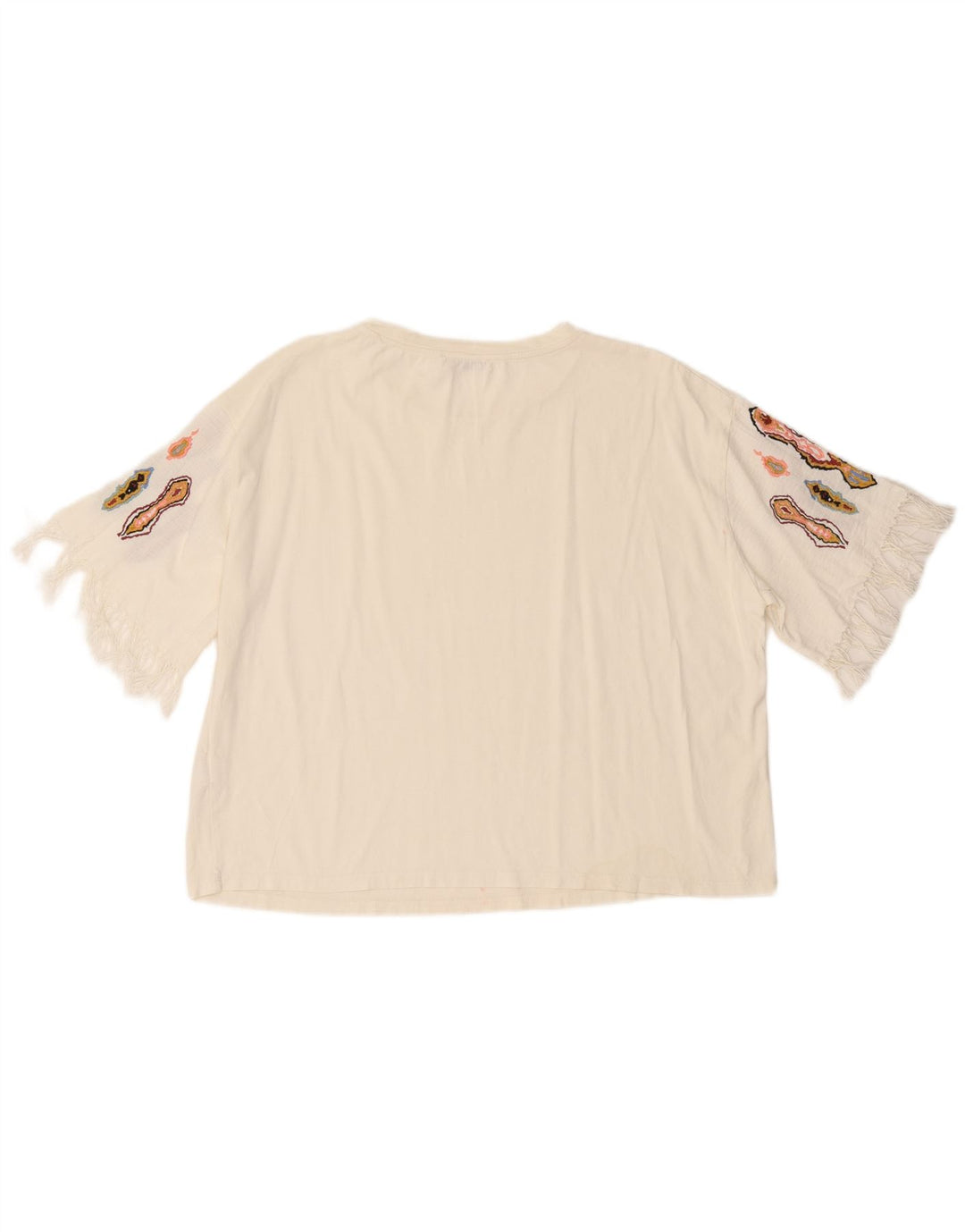 Zara ženska majica kratkih rukava UK 16 Veliki bijeli pamuk