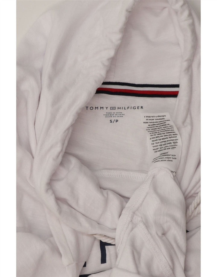 TOMMY HILFIGER Ženska prevelika majica dugih rukava s grafikama UK 10 Mala bijela