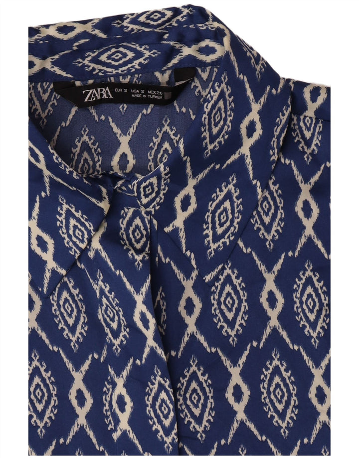 Zara ženska košulja UK 10 Small Blue Ikat