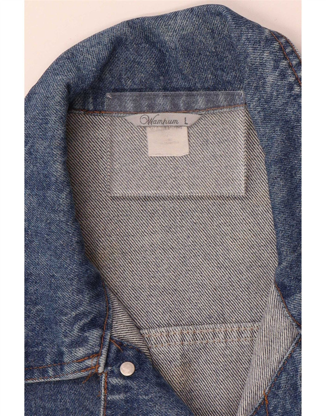 Wampum muška traper jakna UK 40 Large Blue Cotton