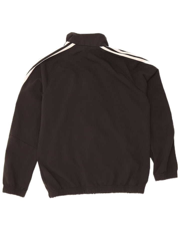 ADIDAS Gornja jakna trenirke za dječake 11-12 godina, crni poliester