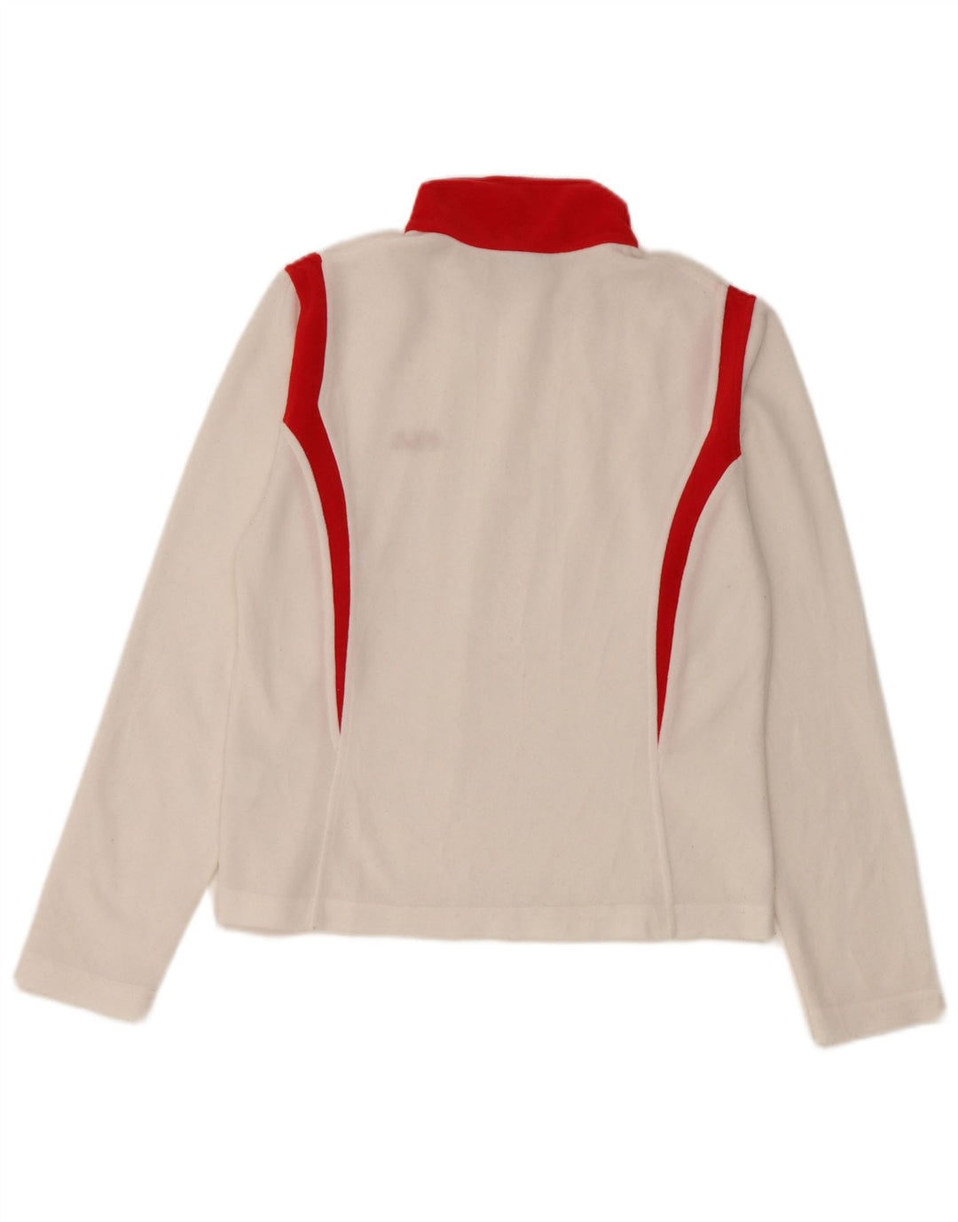 Fila ženska majica s dugim rukavima i izrezom s patentnim zatvaračem UK 8, mali bijeli poliester u boji