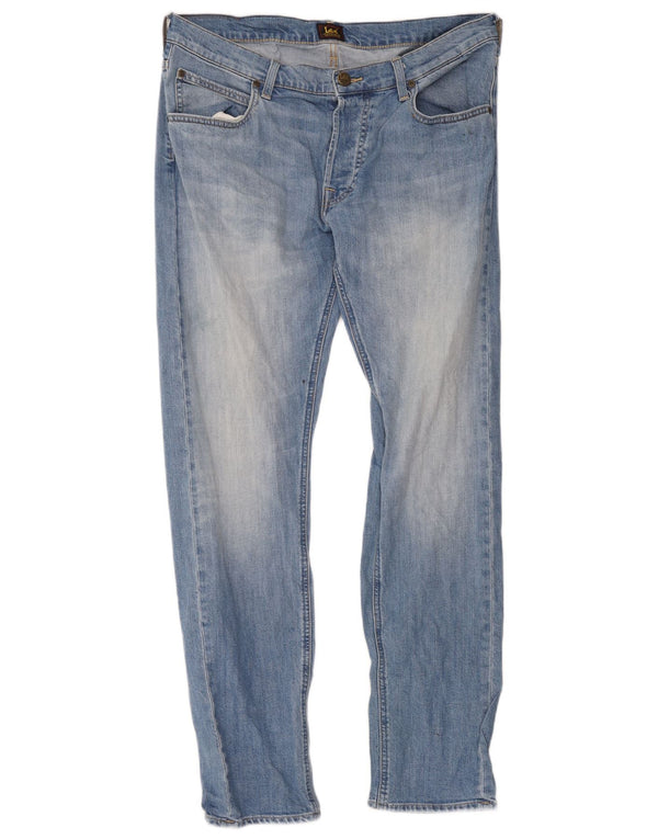 Lee Mens Daren Straight Jeans W34 L32 Plavi pamuk
