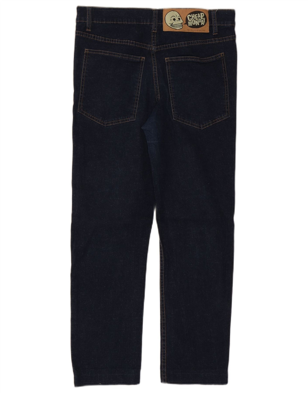 Jeftine Monday ženske ravne traperice W34 L26 tamnoplavi pamuk