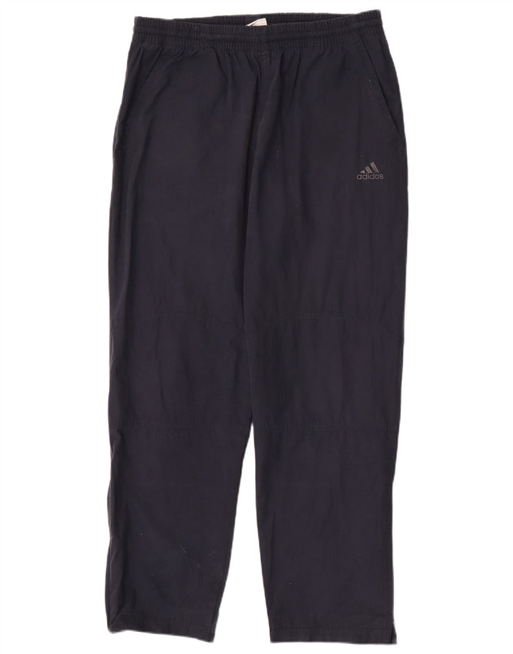 Adidas muške ravne chino hlače W32 L30 tamnoplavi poliester