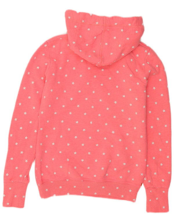 Superdry ženska majica s kapuljačom širokog kroja UK 6 XS, ružičasti pamuk na točkice