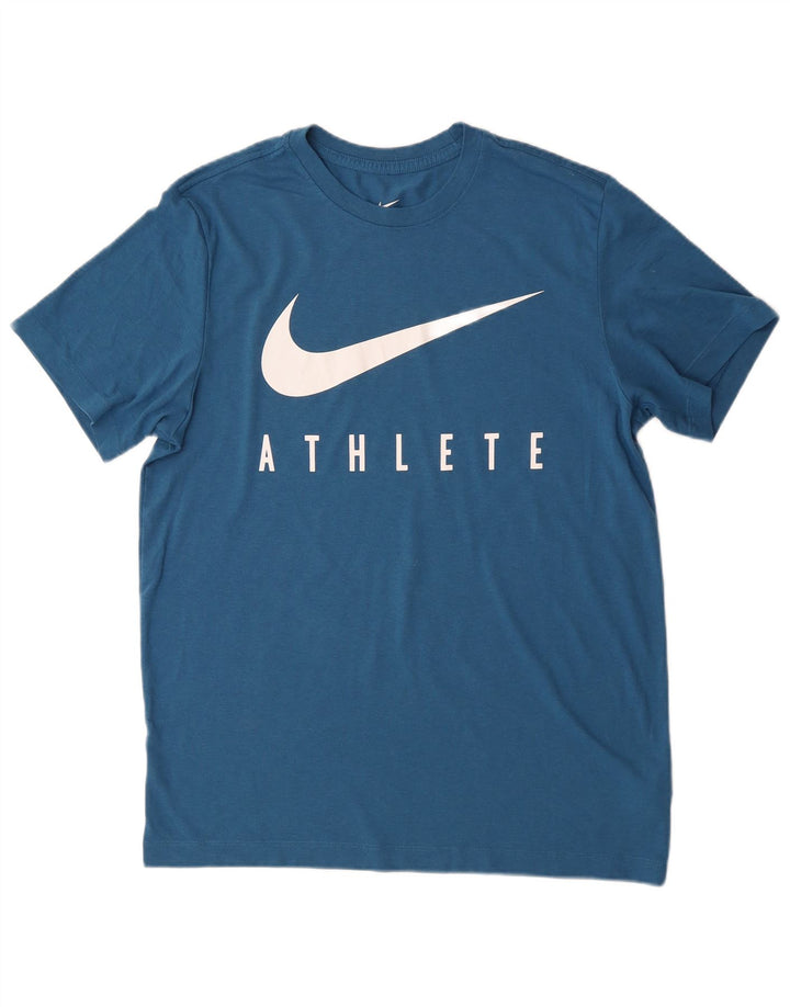 NIKE muška majica Dri Fit Graphic T-Shirt srednje plavi poliester