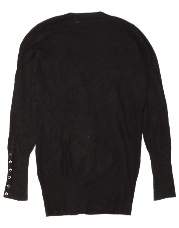 Zara ženski kardigan pulover UK 10 Small Black Rayon