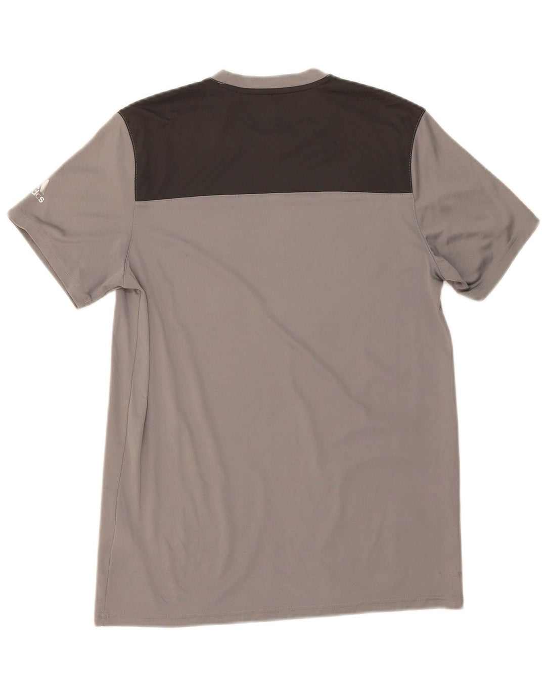 ADIDAS Mens Climalite T-Shirt Top Medium Grey Colourblock