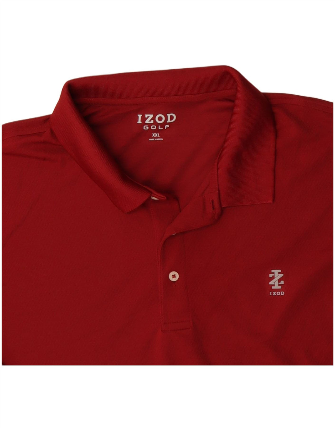 IZOD muška polo majica dugih rukava za golf 2XL crvena poliester