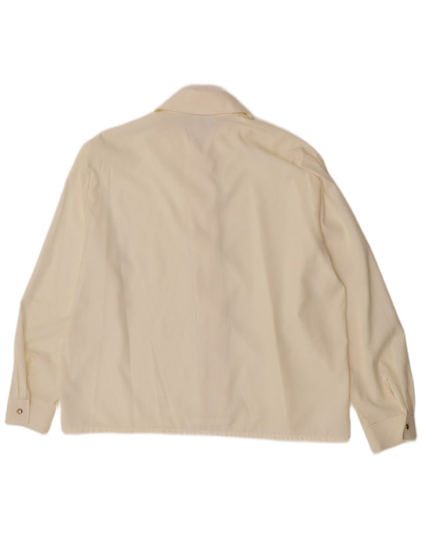 Vintage ženska košulja bluza UK 14 srednje bijele viskoze