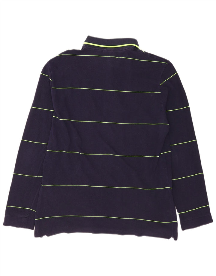 LACOSTE muška polo majica dugih rukava, veličina 4, srednje tamnoplava pamuk na pruge