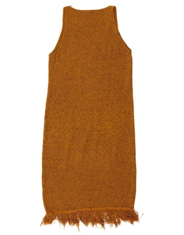Zara ženska džemper haljina bez rukava UK 10 Small Brown Flecked