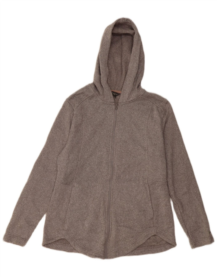 Eddie Bauer ženski pulover s kapuljačom s patentnim zatvaračem UK 18 XL sivi poliester