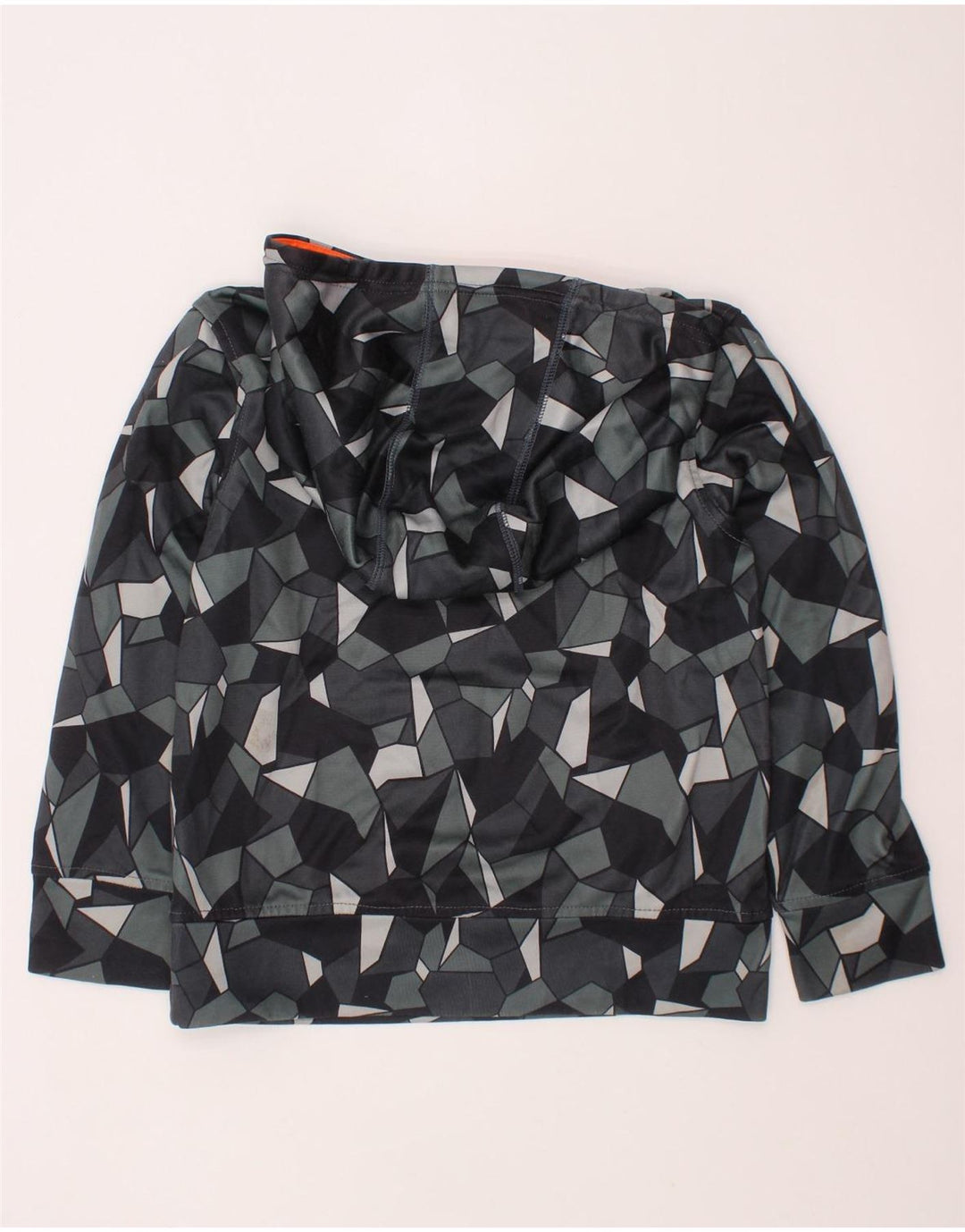 PUMA majica s kapuljačom za dječake 7-8 godina, mali sivi geometrijski poliester