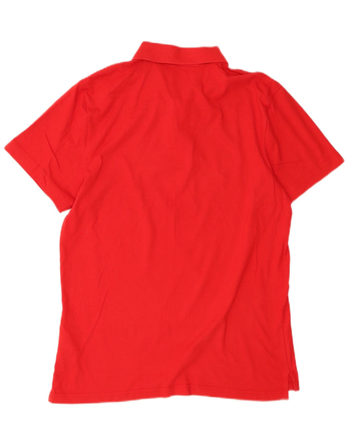 NIKE Mens Polo Shirt Large Red Cotton