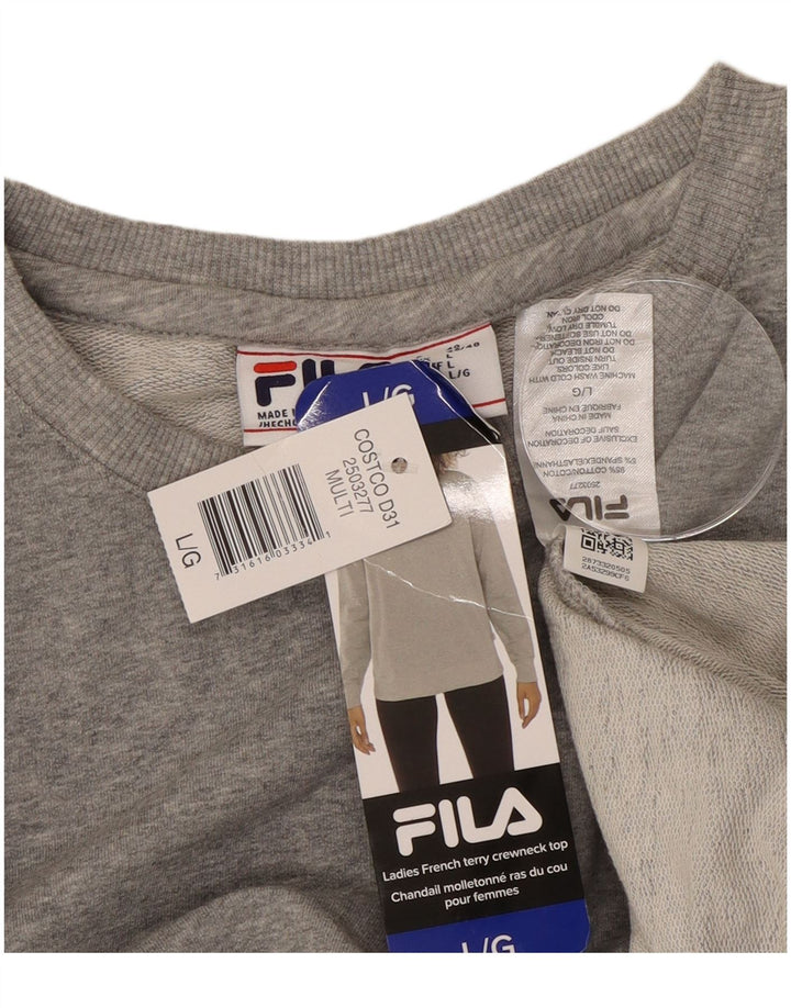 Fila Ženski džemper UK 16 Veliki sivi pamuk
