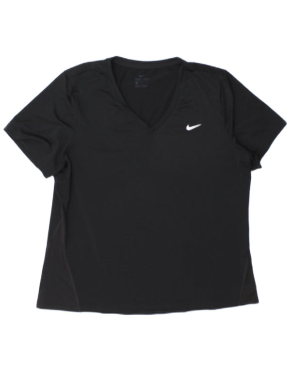Nike Mens Dri Fit T-Shirt Top XL Black Polyester