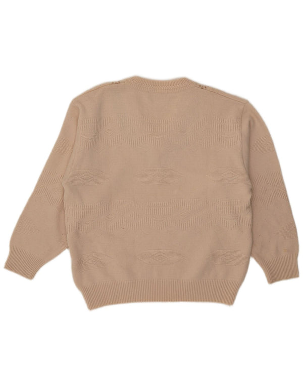 Malagrida ženski džemper s V-izrezom UK 18 XL bež geometrijski
