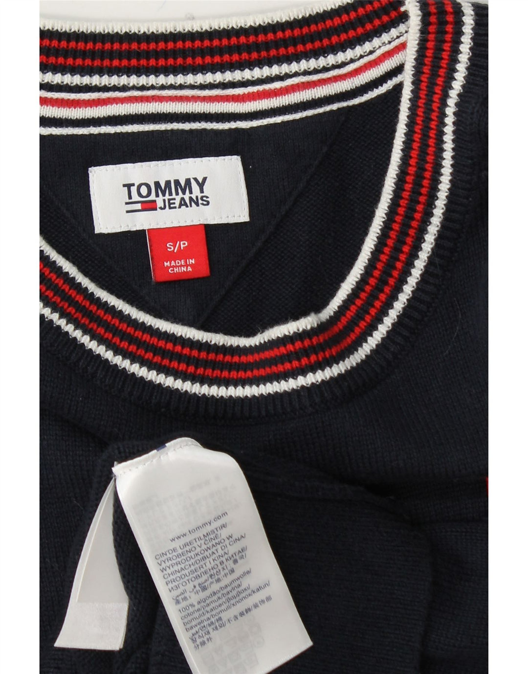 TOMMY HILFIGER Ženski džemper s okruglim izrezom UK 10 Mali tamnoplavi