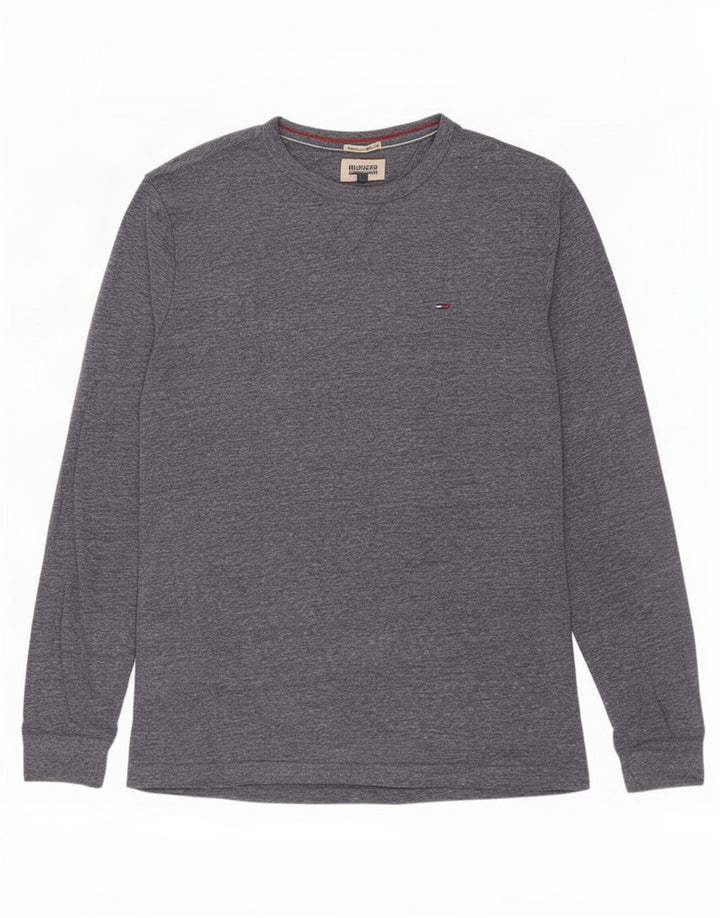 Tommy Hilfiger muška majica dugih rukava, veliki tamnoplavi pjegavi poliester