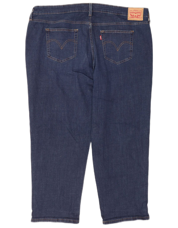 Levi's ženske Boyfriend skraćene traperice US 22 3XL W44 L26 plavi pamuk