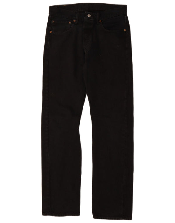 LEVI'S muške 501 ravne traperice W31 L32 crni pamuk
