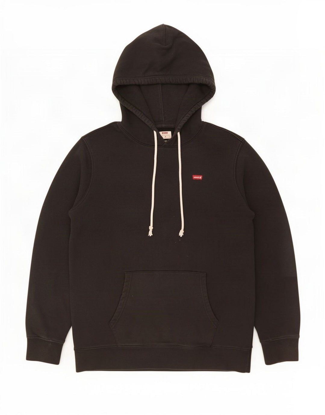 Levi's muška majica s kapuljačom, srednji crni pamuk