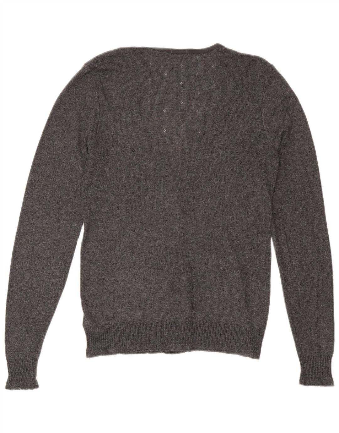 JIGSAW ženski kardigan pulover UK 12 srednje sivi poliester