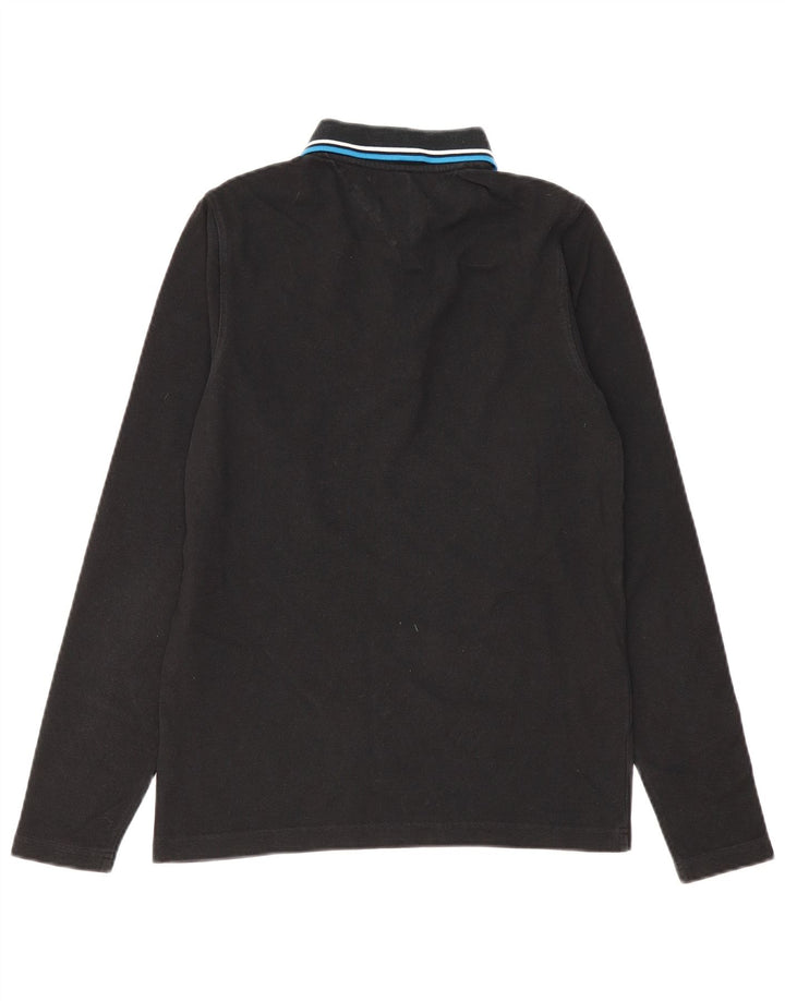 TOMMY HILFIGER Muška polo majica dugih rukava Srednje crni pamuk