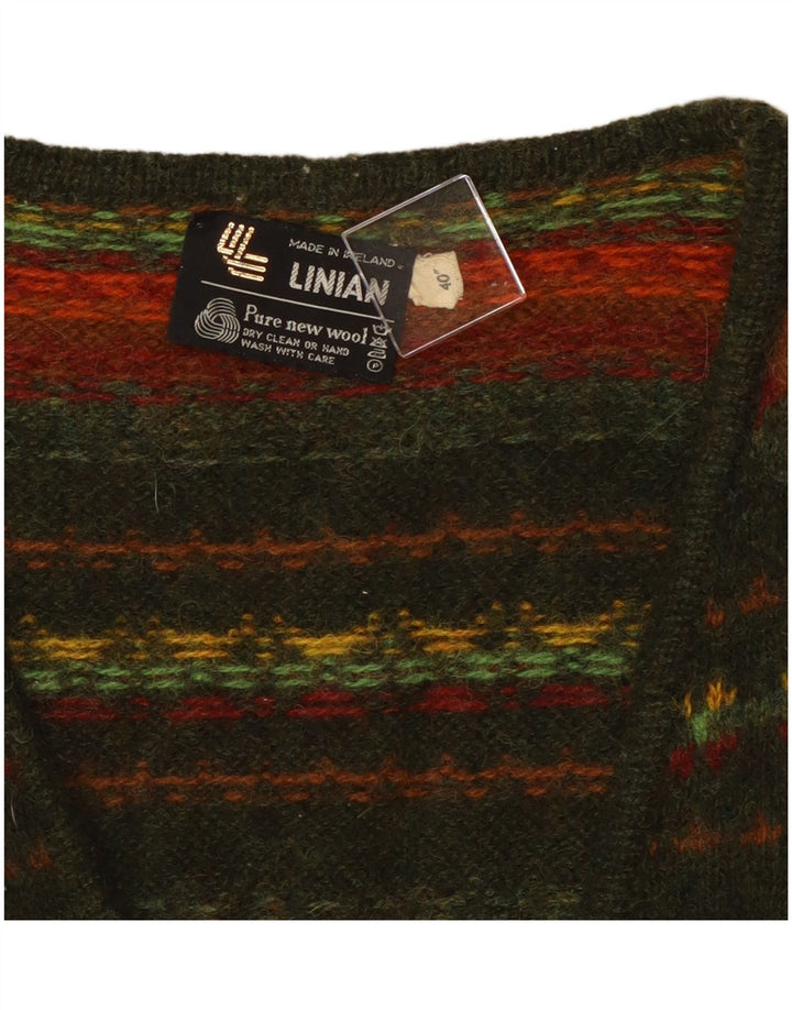 VINTAGE ženski kardigan pulover EU 40 srednje raznobojne pruge