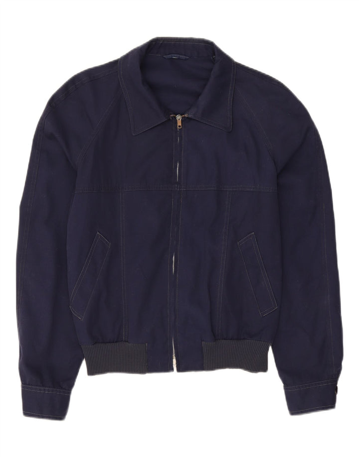 SPORTMAN Womens Bomber Jacket IT 48 XL Navy Blue Vintage Sportman and Second-Hand Sportman from Messina Hembry 