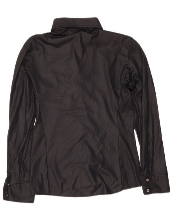 Vintage ženska košulja bluza UK 14 srednje crna