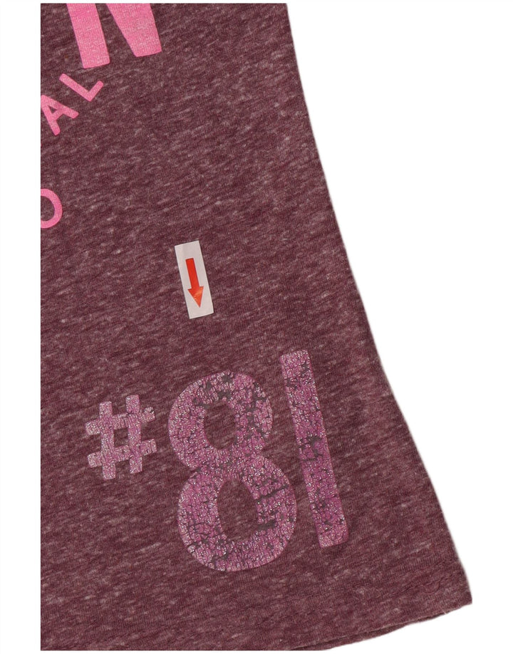 Superdry ženska majica kratkih rukava s grafičkim motivima UK 10 Mali ljubičasti poliester