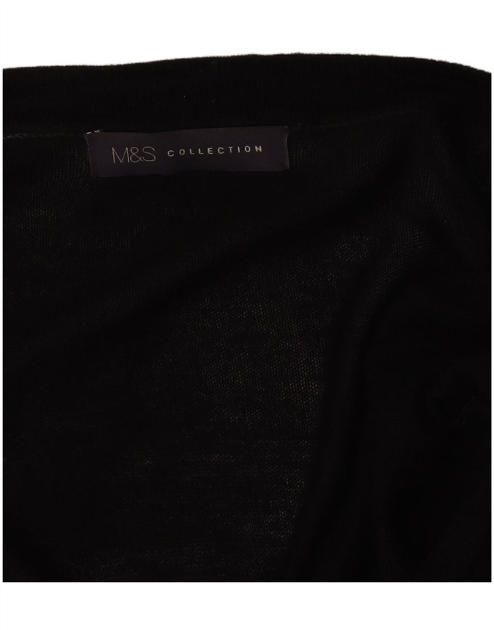 Marks & Spencer ženski otvoreni kardigan pulover UK 14 srednje crna