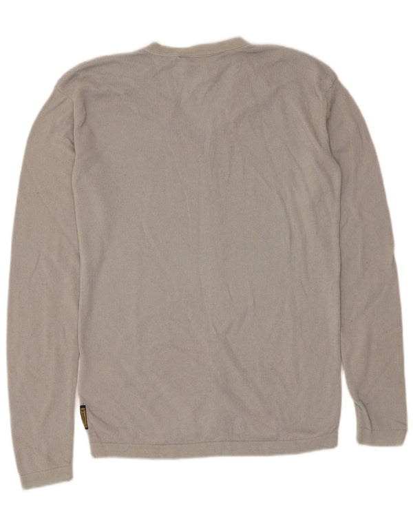 Armani Jeans ženski džemper s V-izrezom UK 6 XS siva vuna