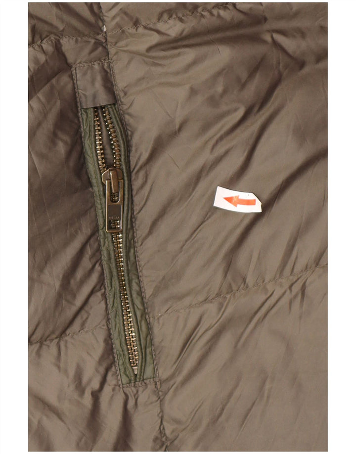 Jack Wills, ženski podstavljeni kaput s kapuljačom UK 14, veliki kaki poliester