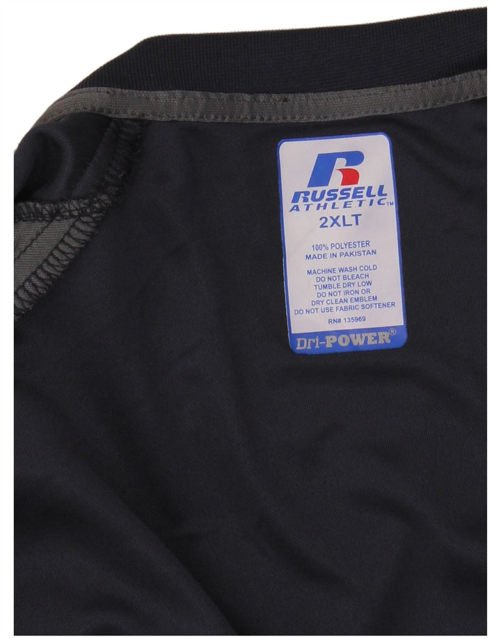 RUSSELL ATHLETIC Muška visoka majica kratkih rukava 2XL tamnoplava poliesterska boja