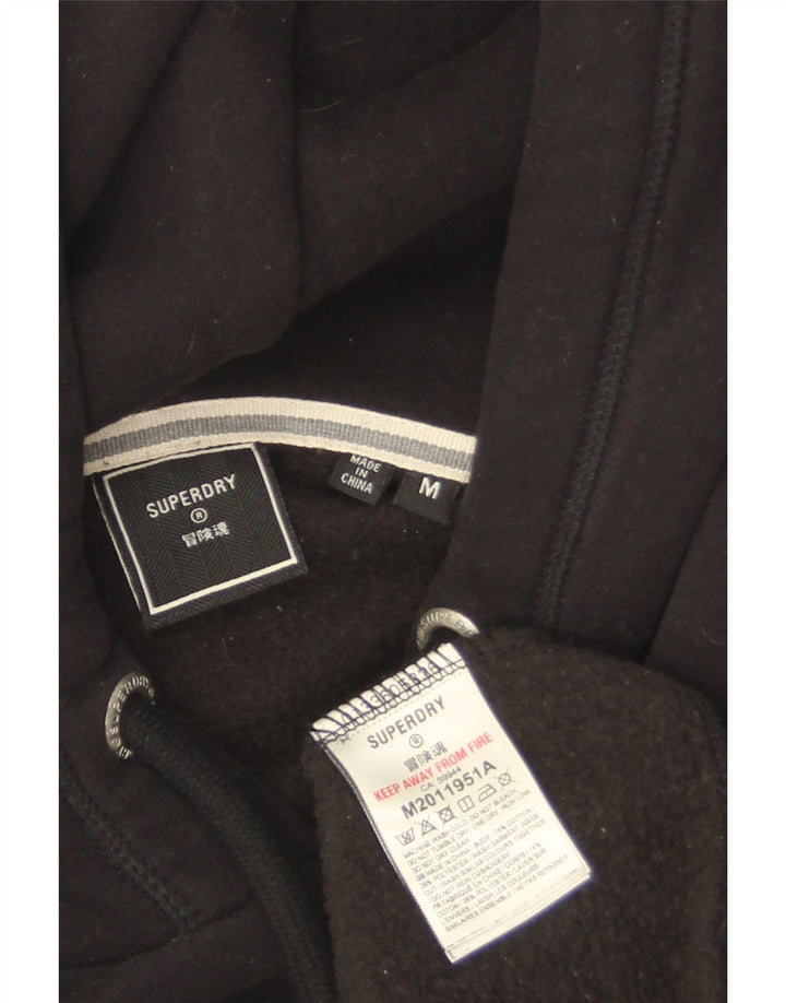 SUPERDRY muška majica s kapuljačom Srednje crni pamuk
