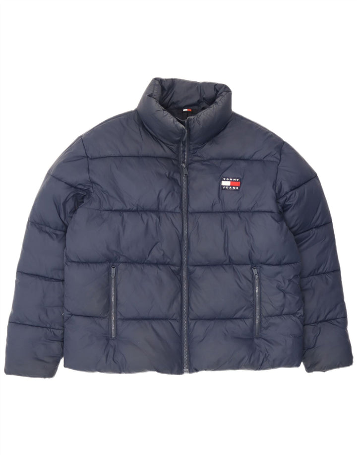 Ženska podstavljena jakna Tommy Hilfiger UK 14 Srednje tamnoplavi poliamid