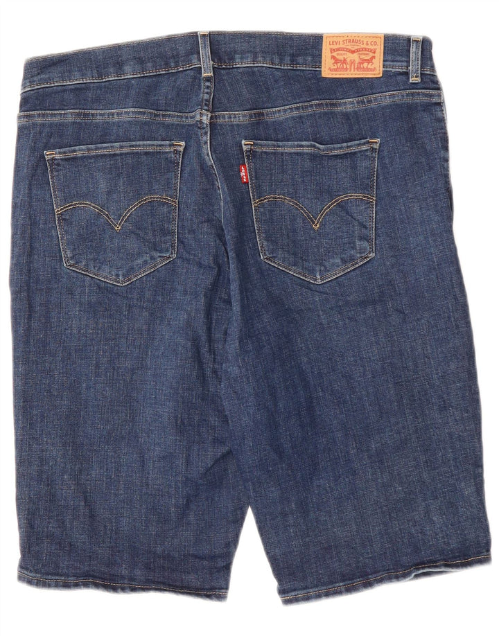 Levi's ženske traper bermude W32 srednje tamnoplavi pamuk