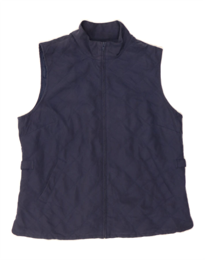 ORVIS Womens Quilted Gilet UK 14 Medium Navy Blue Polyester Vintage Orvis and Second-Hand Orvis from Messina Hembry 