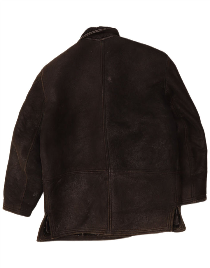 Vintage muška jakna s ovčicama UK 40 velika crna