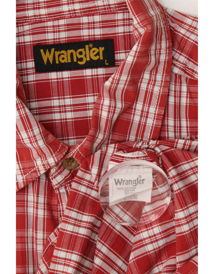 WRANGLER Muška košulja kratkih rukava, veliki crveni karirani pamuk