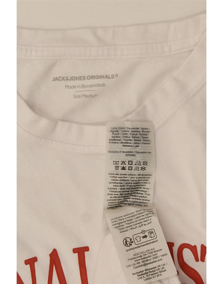 Jack & Jones muška majica kratkih rukava srednje veličine, bijeli pamuk