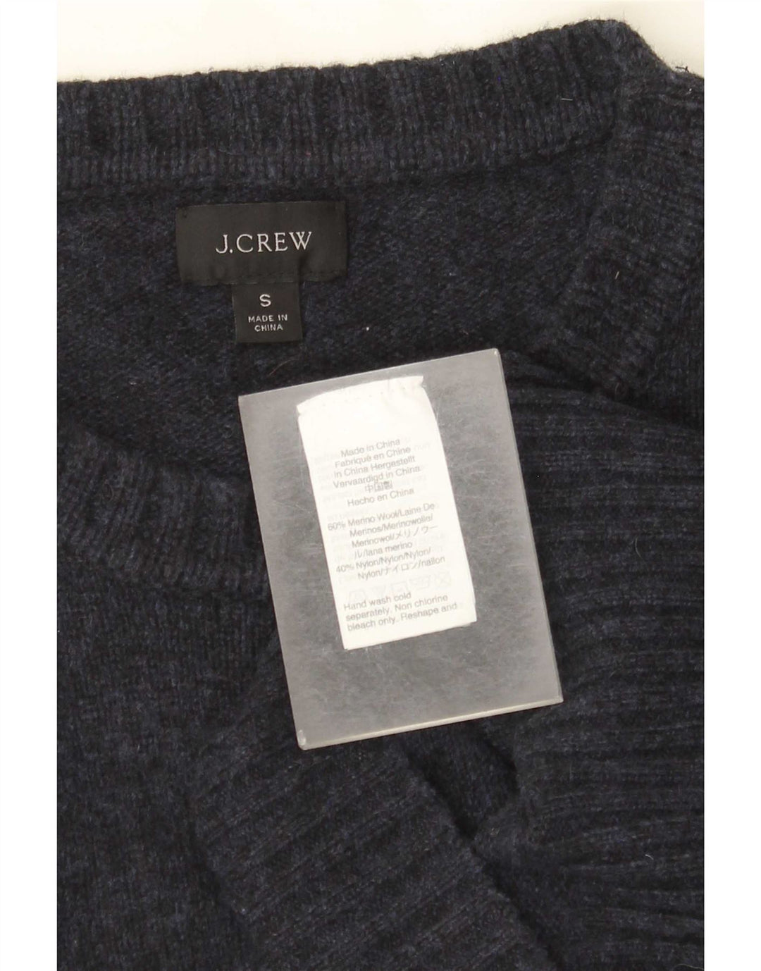 J. Crew, muški pulover s normalnim krojem i malim tamnoplavim mrljama