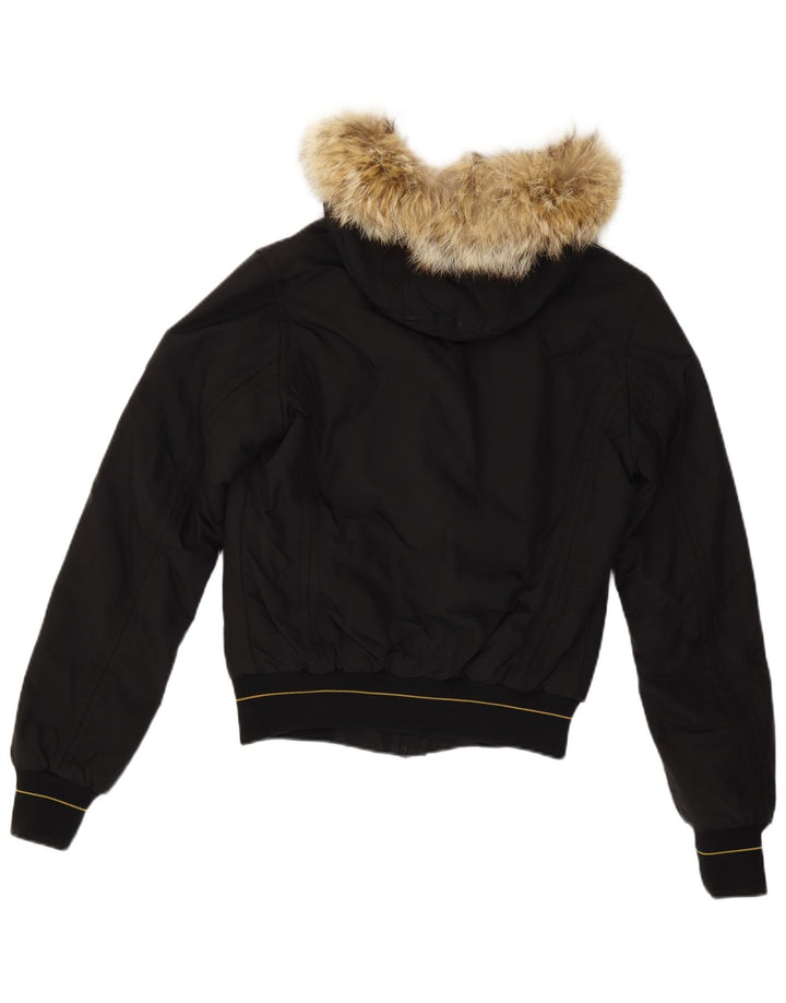 Refrigiwear ženska bomber jakna s kapuljačom UK 10 Mala crna najlonska