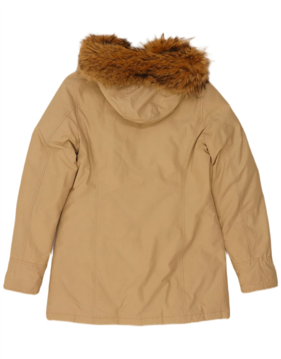 Woolrich ženski podstavljeni kaput s kapuljačom UK 14 srednje bež pamuk